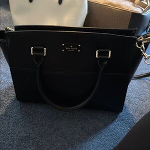 Kate Spade Black Shoulder Bag with Gold Accents